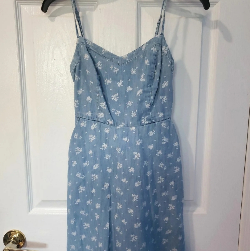 Foral Denim Dress